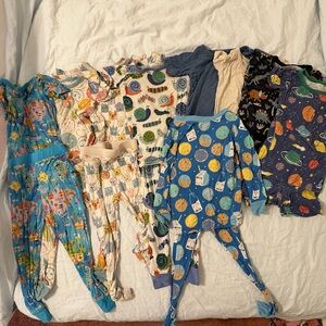 Bundle of 9 boy or gender neutral Lil Sleepies PJs size 18-24M